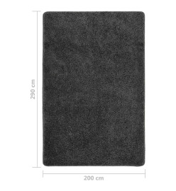 Tapis shaggy antidérapant Gris 200x290 cm