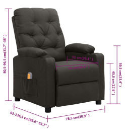 Fauteuil de massage Taupe Tissu