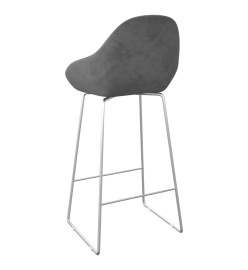 Tabouret de bar Gris foncé Velours