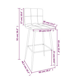 Tabouret de bar Marron foncé Similicuir