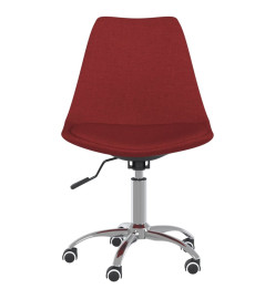 Chaise pivotante de bureau Rouge bordeaux Tissu