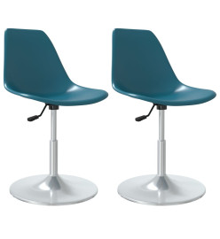 Chaises à manger pivotantes lot de 2 Turquoise PP