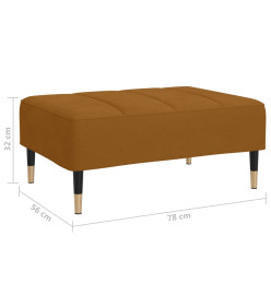 Repose-pied Marron 78x56x32 cm Velours