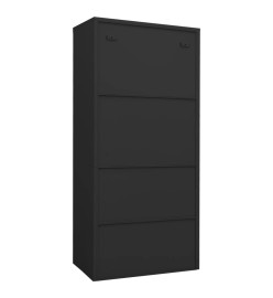 Garde-robe Anthracite 80x50x180 cm Acier