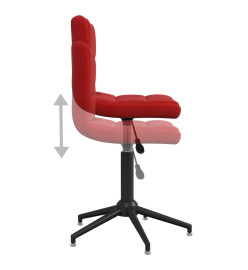 Chaises pivotantes salle à manger 2 pcs Rouge bordeaux Velours