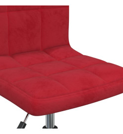 Chaises pivotantes salle à manger 2 pcs Rouge bordeaux Velours