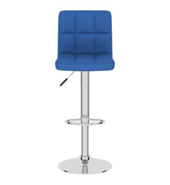 Tabourets de bar lot de 2 bleu tissu