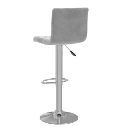 Tabourets de bar 2 pcs Gris clair Velours