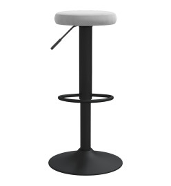 Tabourets de bar lot de 2 gris clair velours