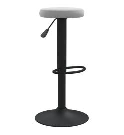 Tabourets de bar lot de 2 gris clair velours