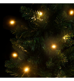 Sapin de Noël artificiel avec LED et support Vert 90 cm PVC