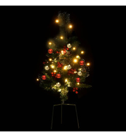 Arbres de Noël artificiels d'allée avec LED 2 pcs 76 cm PVC