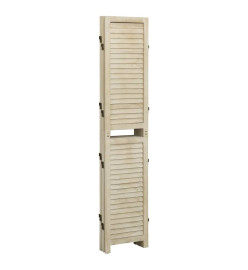 Cloison de séparation 5 panneaux 175x165 cm Bois de Paulownia
