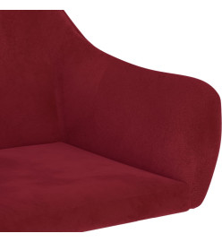 Chaise pivotante de salle à manger Rouge bordeaux Velours