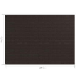 Tapis de tente 250x350 cm Marron