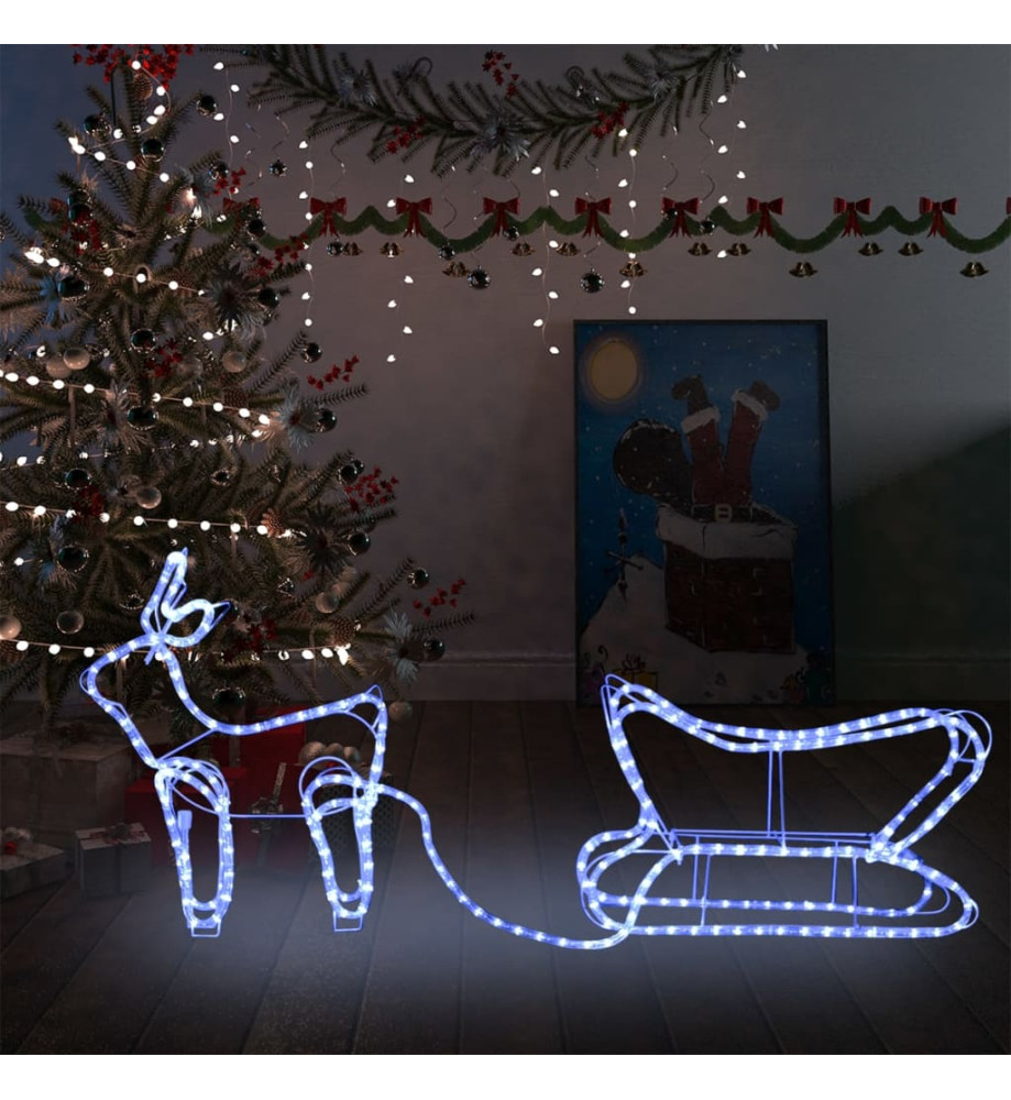 Décoration de Noël d'extérieur Renne et traîneau 252 LED