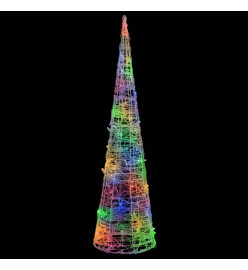 Cône lumineux décoratif pyramide à LED Acrylique Coloré 90 cm