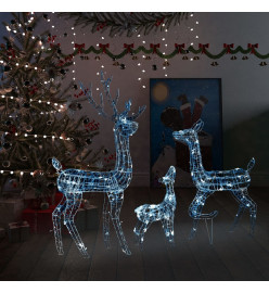 Famille de rennes de décoration Acrylique 300 LED blanc froid