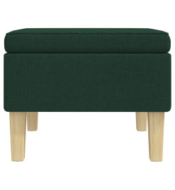 Tabouret avec pieds en bois Vert foncé Tissu