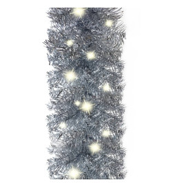 Guirlande de Noël avec lumières LED 10 m Argenté