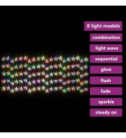 Guirlande lumineuse à étoiles LED 500 LED Coloré 8 fonctions