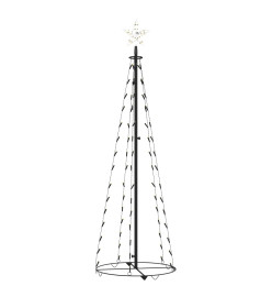 Arbre de Noël cône 70 LED blanc chaud décoration 50x120 cm