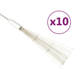 Feux d'artifice de Noël d'extérieur 10 pcs blanc 20 cm 140 LED