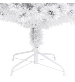 Sapin de Noël artificiel avec LED Blanc 120 cm Fibre optique