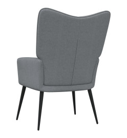 Chaise de relaxation avec tabouret Gris clair Tissu