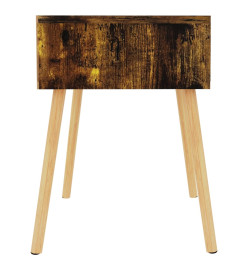 Table de chevet chêne fumé 40x40x56 cm Aggloméré