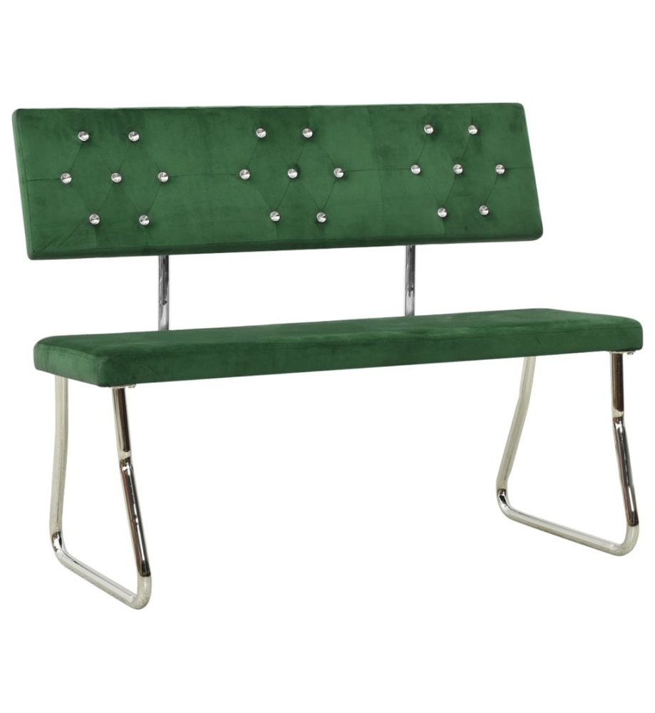 Banc 110 cm Vert foncé Velours