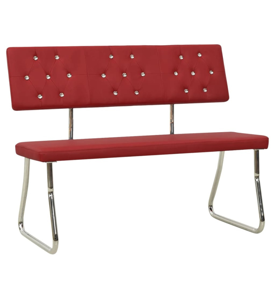 Banc 110 cm Rouge bordeaux Similicuir