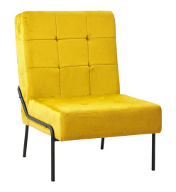 Chaise de relaxation 65x79x87 cm Jaune moutarde Velours