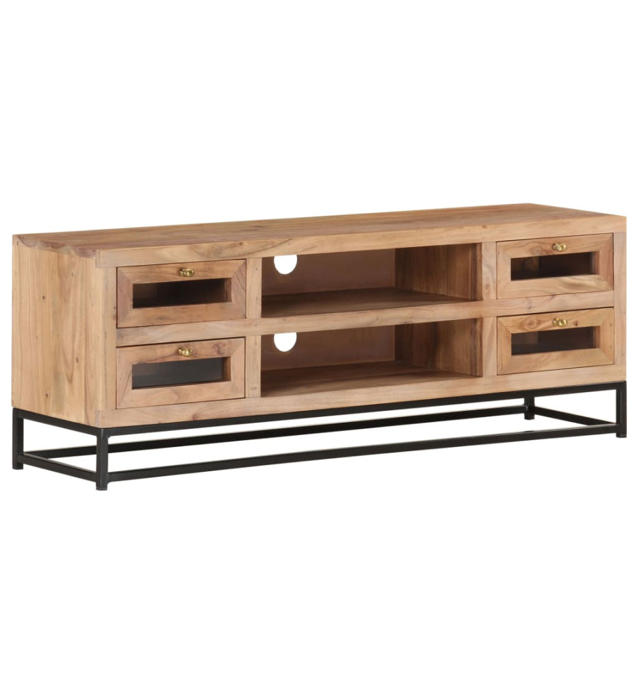 Meuble TV 110x30x40 cm Bois d'acacia massif