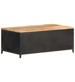 Table basse 90x50x37 cm Bois massif de manguier brut