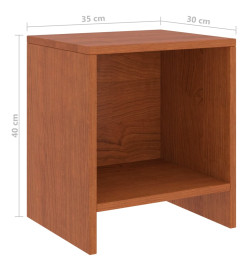 Tables de chevet 2pcs Marron miel 35x30x40cm Bois de pin massif