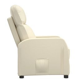 Fauteuil inclinable Blanc crème Similicuir