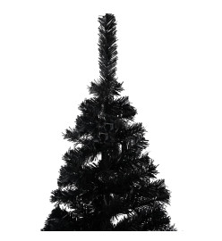 Sapin de Noël artificiel avec support noir 180 cm PVC