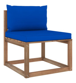 Salon palette de jardin 7 pcs et coussins Bois de pin imprégné