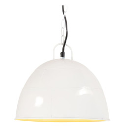Lampe suspendue industrielle vintage 25 W Blanc Rond 31 cm E27