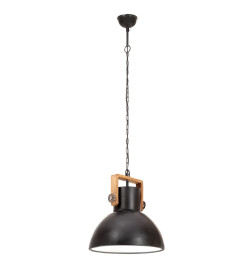 Lampe suspendue industrielle 25 W Noir Rond 40 cm E27