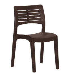 Chaises de jardin 2 pcs Moka Polypropylène