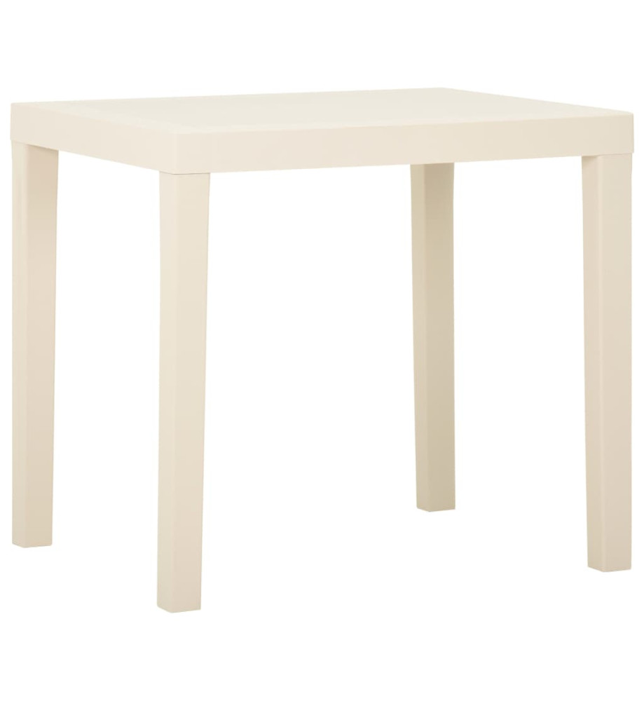 Table de jardin Blanc 79x65x72 cm Plastique