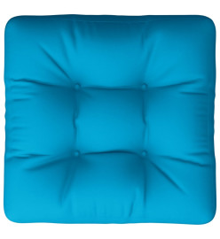 Coussin de palette bleu 50x50x12 cm tissu