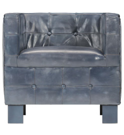 Fauteuil Gris Cuir véritable