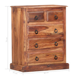 Armoire à tiroirs 60x35x75 cm Bois massif