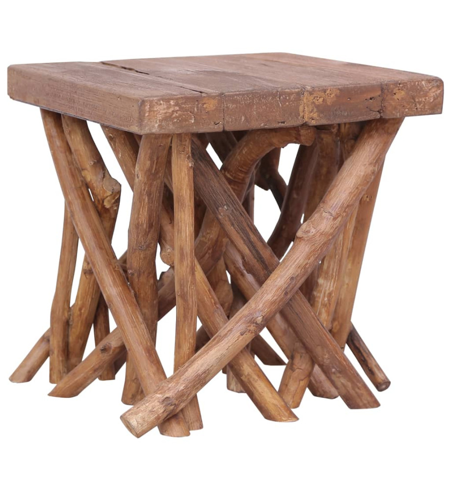 Table basse en rondin 40x40x40 cm Bois solide