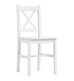 Ensemble de salle à manger 7 pcs Pinède Blanc