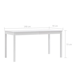 Ensemble de salle à manger 7 pcs Pinède Blanc