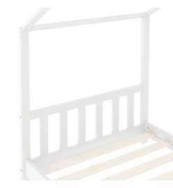 Cadre de lit d'enfant Blanc Bois de pin massif 80x160 cm